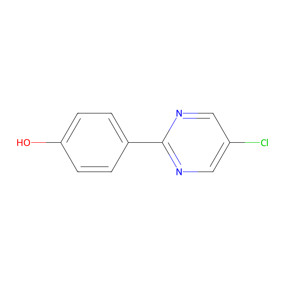 4-(5-Chloropyrimidin-2-yl)phenol molecular structure, CAS 1226786-18-0