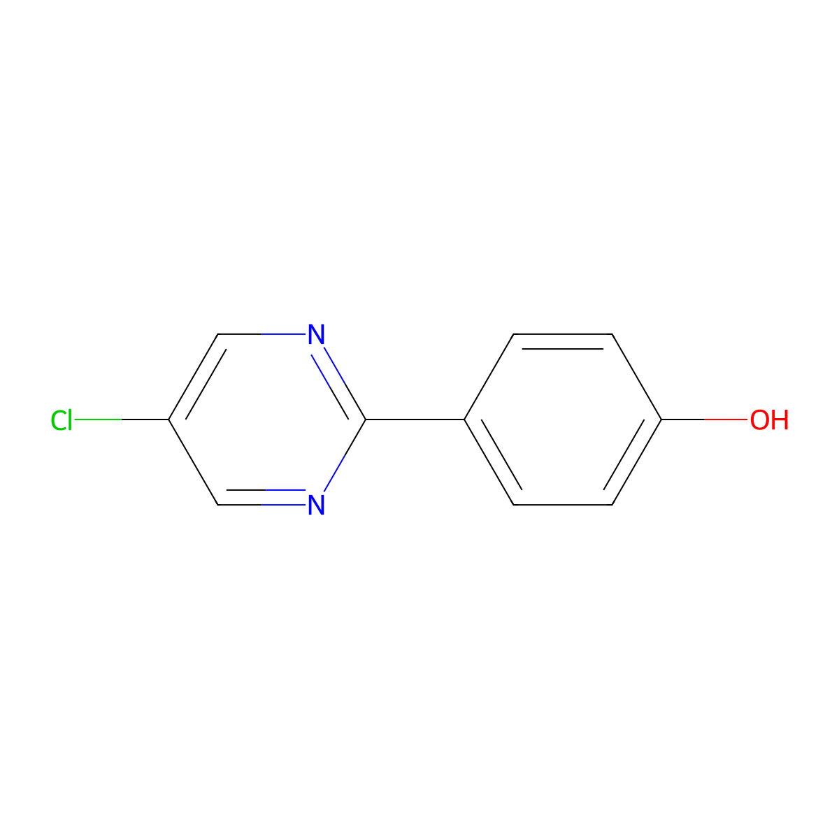 4-(5-Chloropyrimidin-2-yl)phenol molecular structure, CAS 1226786-18-0