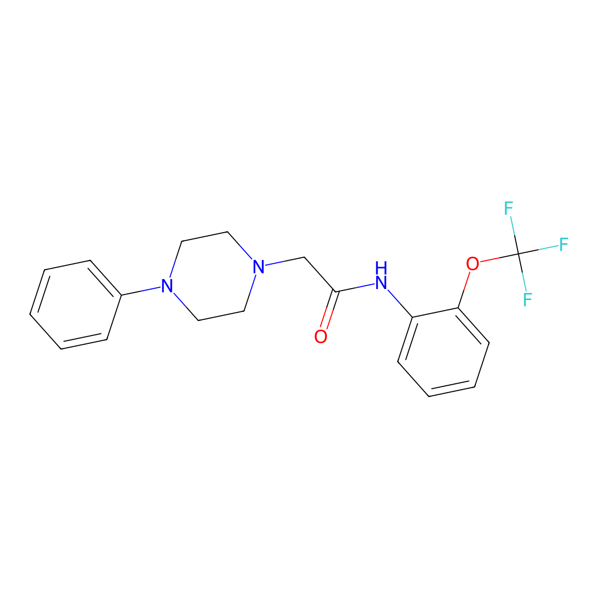 2-(4-phenylpiperazin-1-yl)-N-[2-(trifluoromethoxy)phenyl]acetamide molecular structure, CAS 1226796-59-3