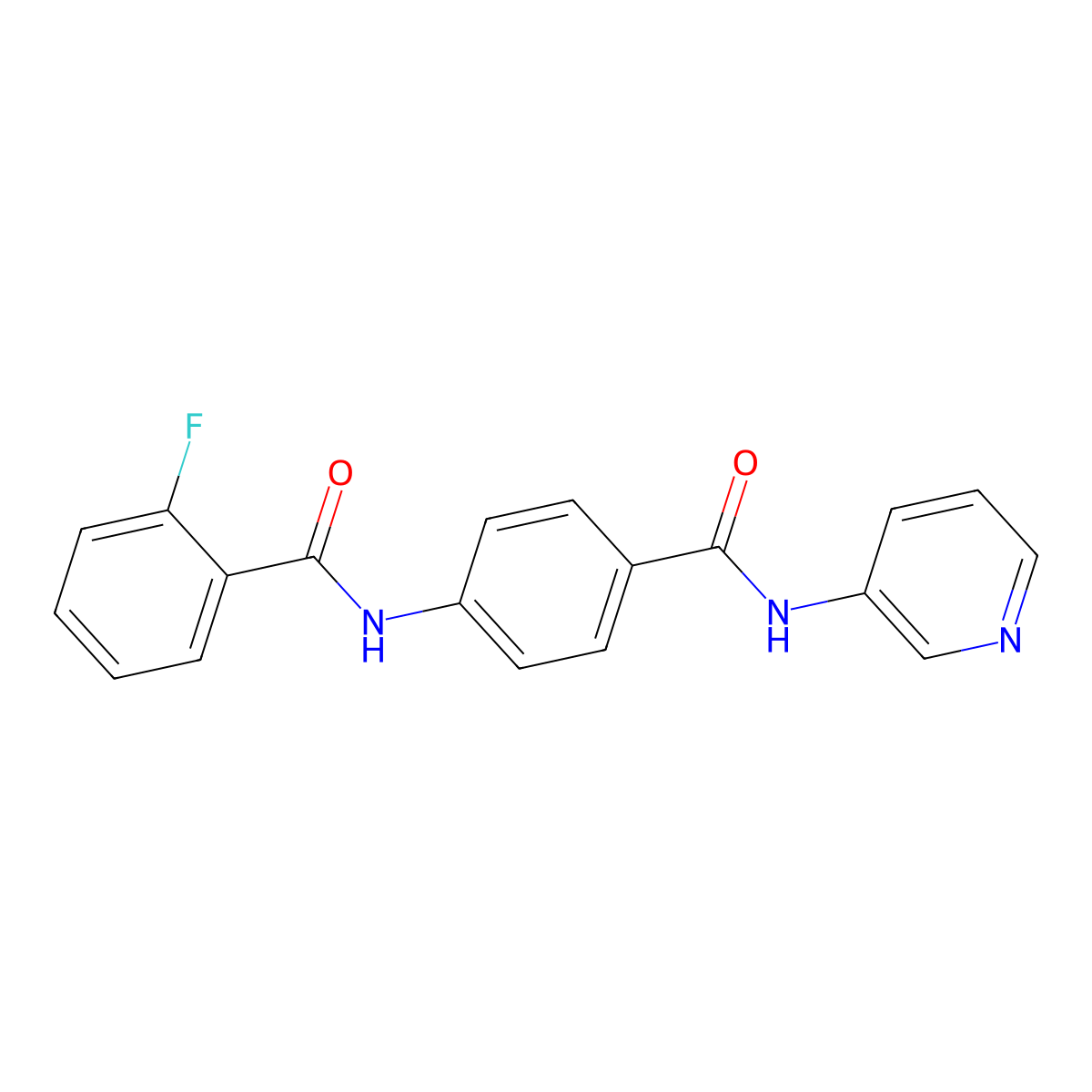 2-fluoro-N-[4-(pyridin-3-ylcarbamoyl)phenyl]benzamide molecular structure, CAS 1226798-64-6