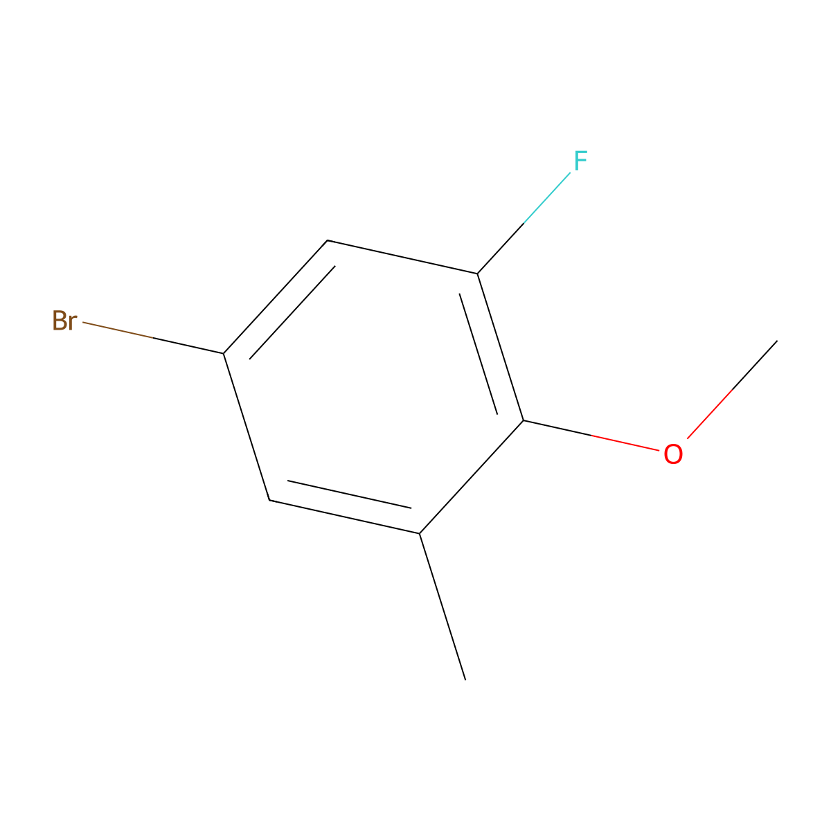 5-Bromo-1-fluoro-2-methoxy-3-methylbenzene molecular structure, CAS 1226799-88-7