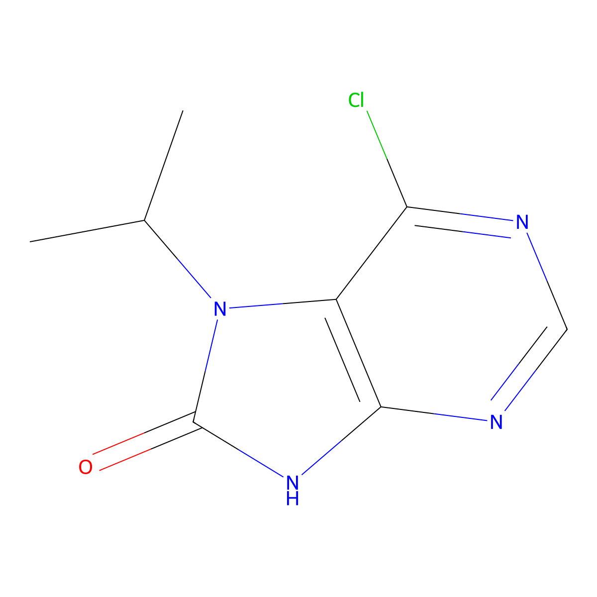 6-Chloro-7-isopropyl-7h-purin-8(9h)-one molecular structure, CAS 1226804-22-3