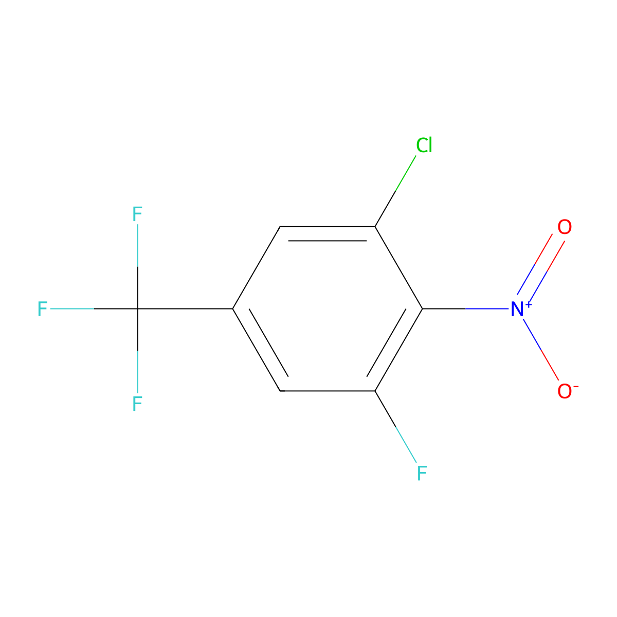 1-Chloro-3-fluoro-2-nitro-5-(trifluoromethyl)benzene molecular structure, CAS 1226805-38-4