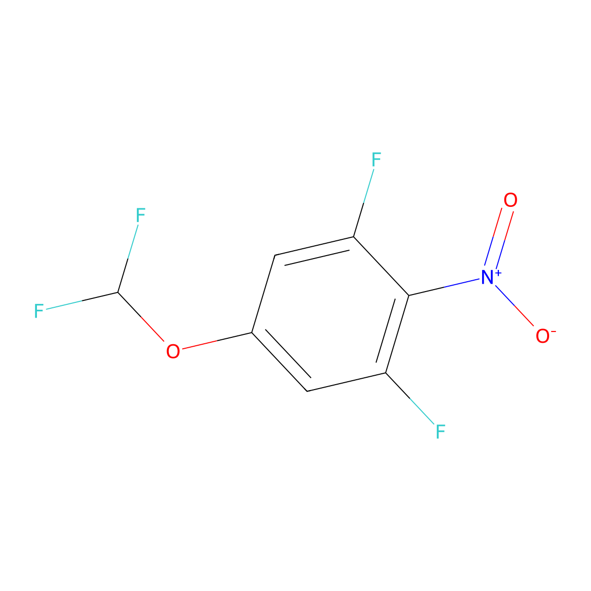 5-(Difluoromethoxy)-1,3-difluoro-2-nitrobenzene molecular structure, CAS 1226805-60-2