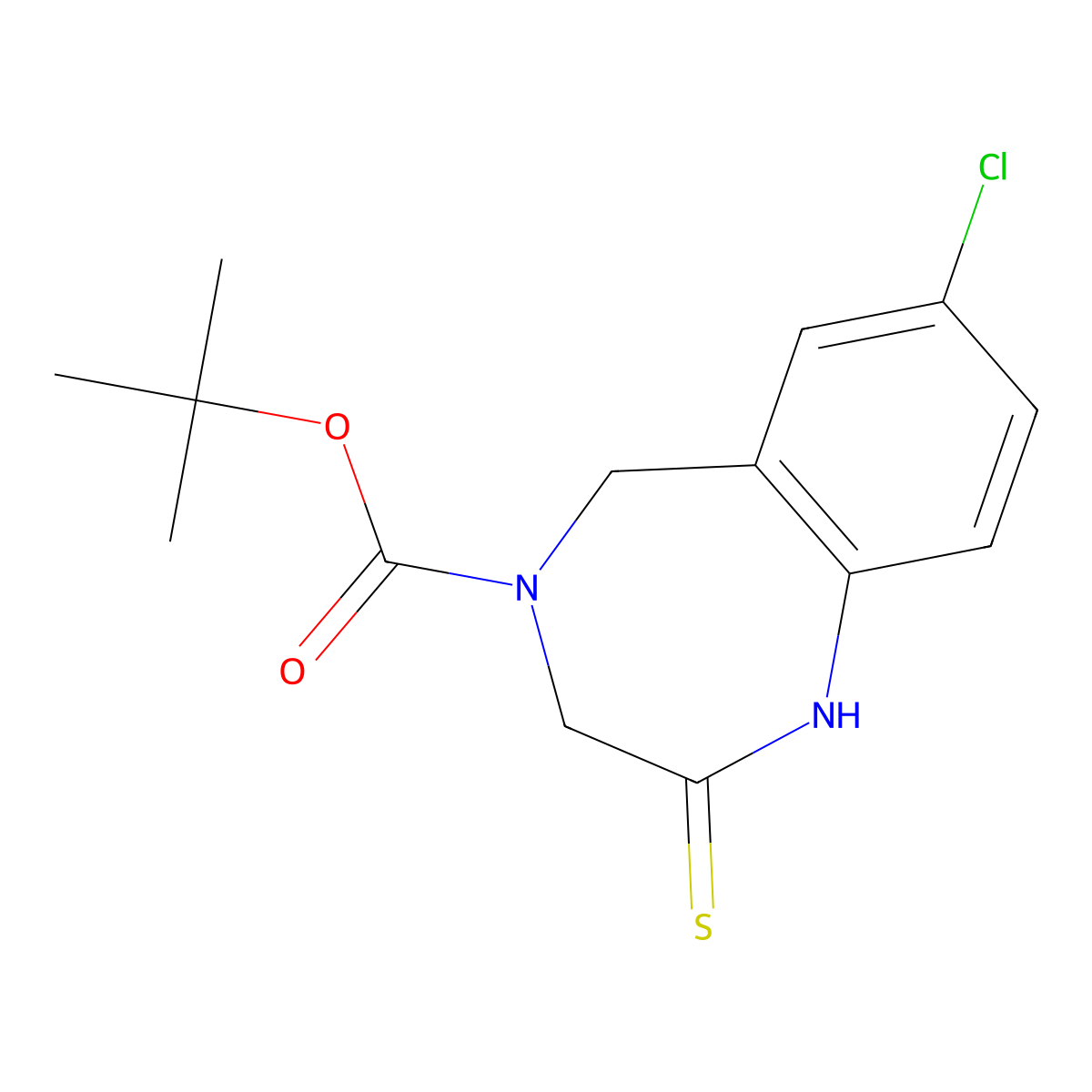 7-Chloro-2-thioxo-1,2,3,5-tetrahydro-benzo[e][1,4]diazepine-4-carboxylic acid tert-butyl ester molecular structure, CAS 1226807-97-1