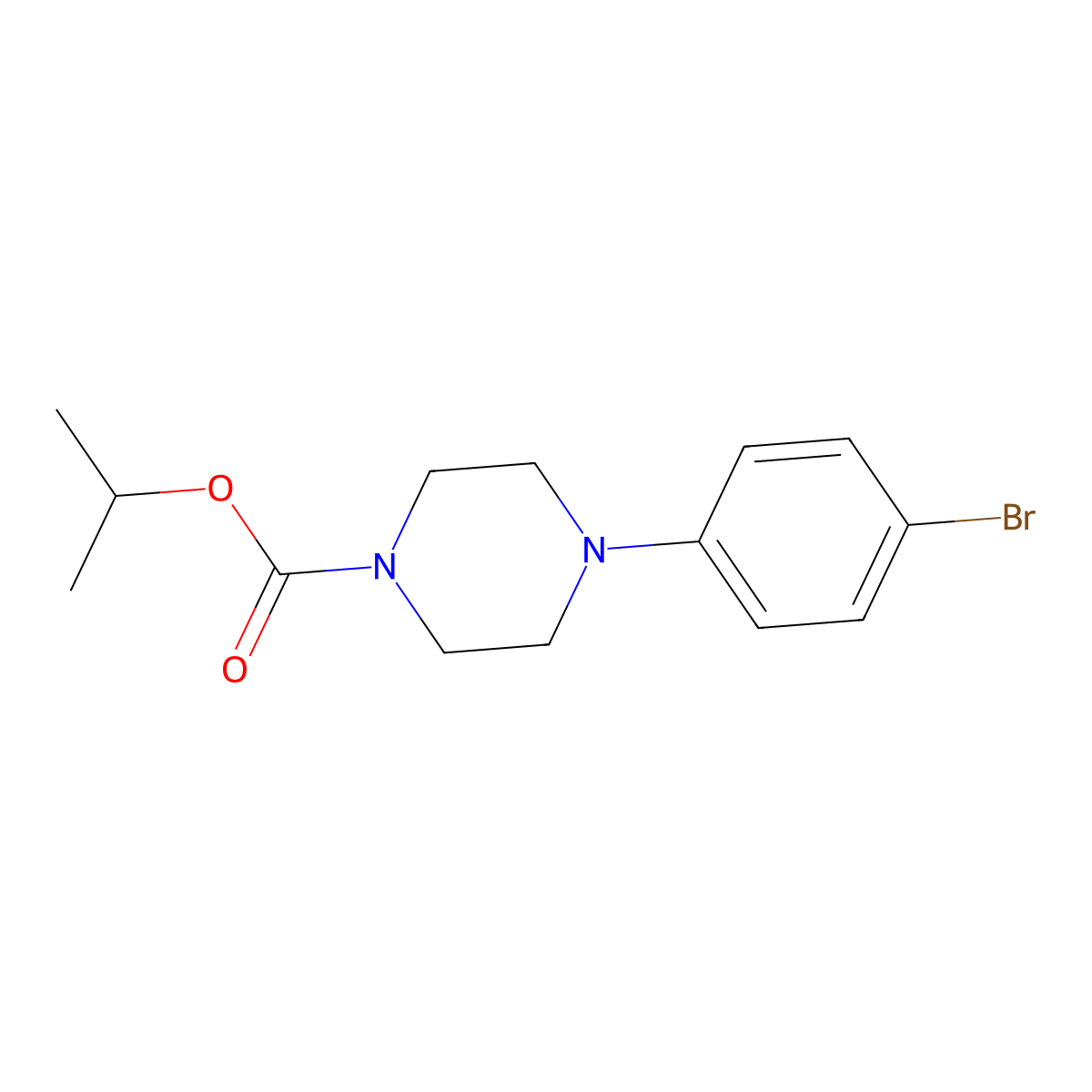Isopropyl 4-(4-bromophenyl)piperazine-1-carboxylate molecular structure, CAS 1226808-58-7
