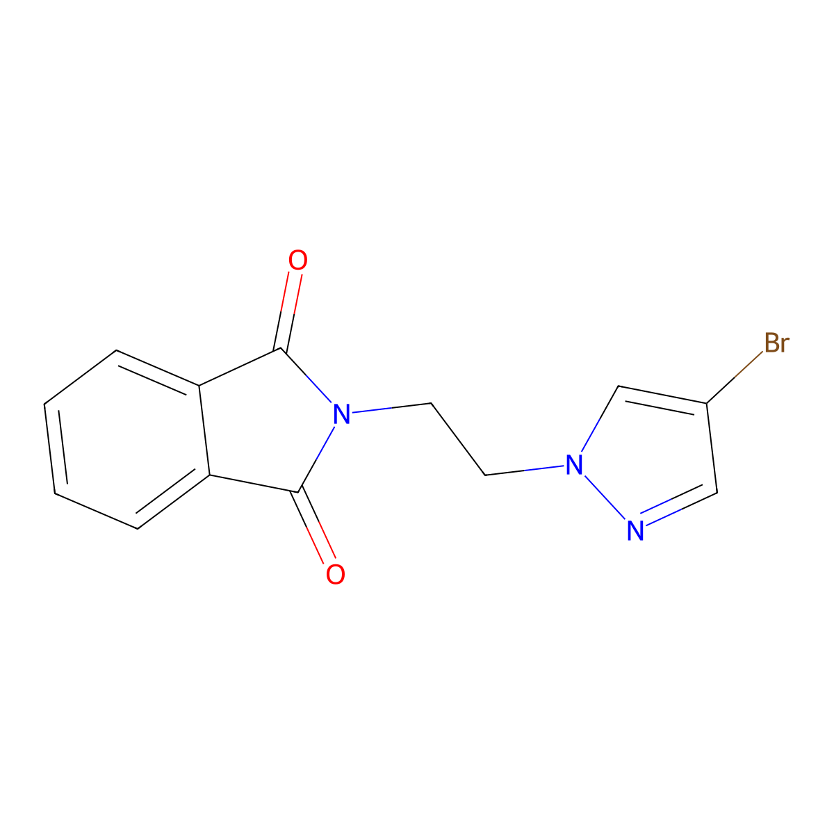 N-(2-(4-Bromopyrazol-1-yl)ethyl)phthalimide molecular structure, CAS 1226808-60-1