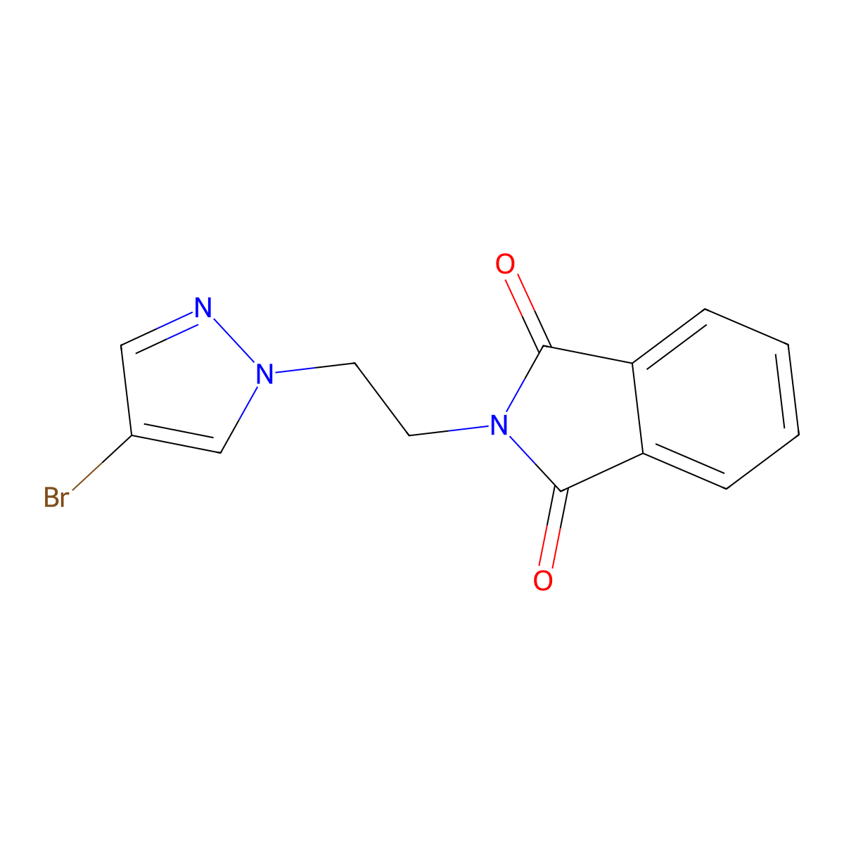 N-(2-(4-Bromopyrazol-1-yl)ethyl)phthalimide molecular structure, CAS 1226808-60-1