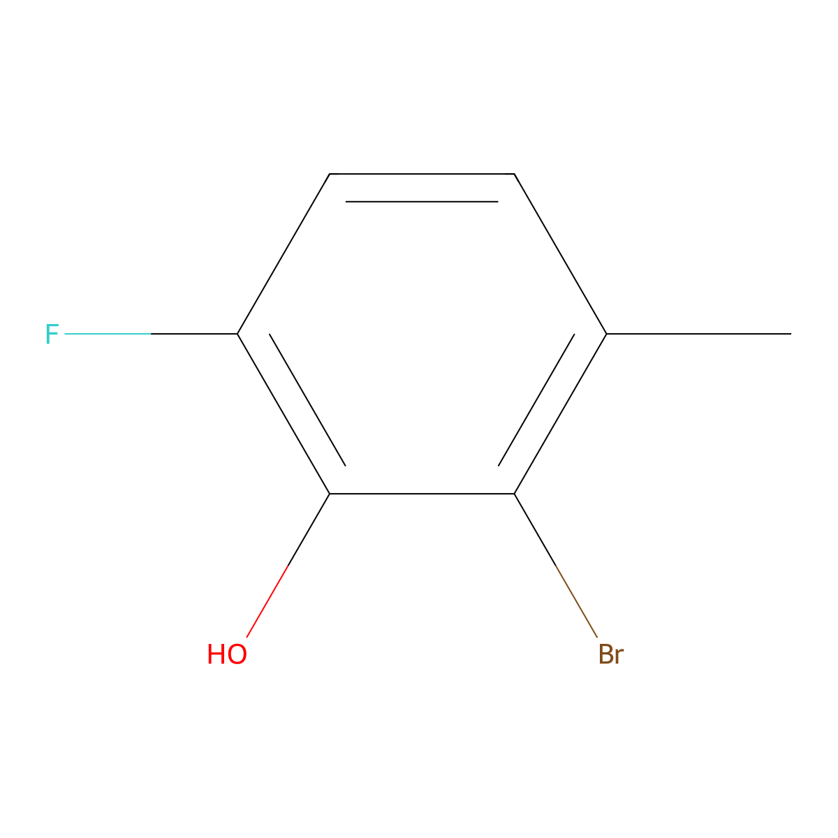 2-Bromo-6-fluoro-3-methylphenol molecular structure, CAS 1226808-63-4