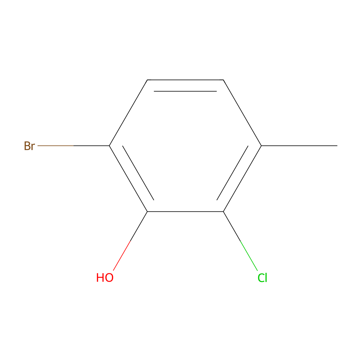6-Bromo-2-chloro-3-methylphenol molecular structure, CAS 1226808-67-8