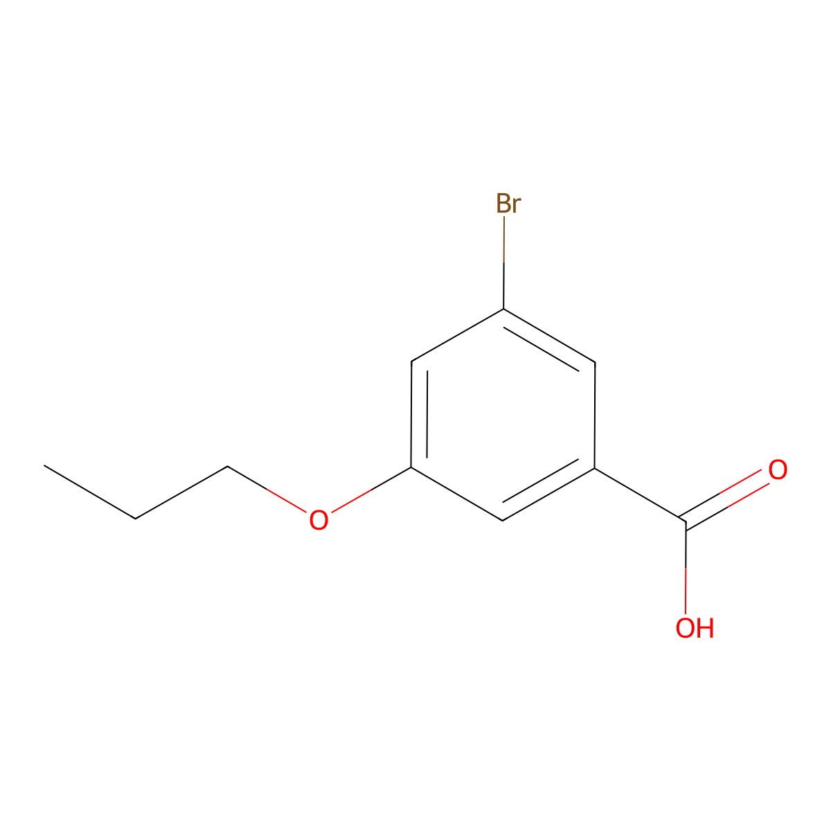 3-Bromo-5-propoxybenzoic acid molecular structure, CAS 1226808-68-9