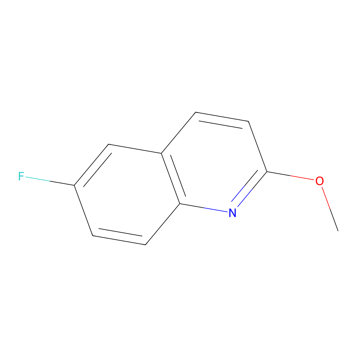 6-Fluoro-2-methoxyquinoline molecular structure, CAS 1226808-76-9