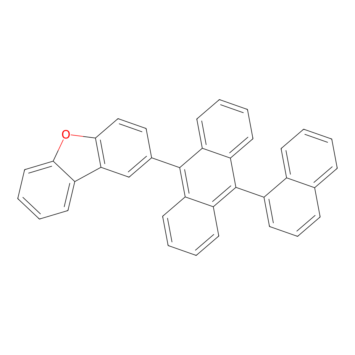2-(10-(Naphthalen-1-yl)anthracen-9-yl)dibenzo[b,d]furan molecular structure, CAS 1226809-42-2