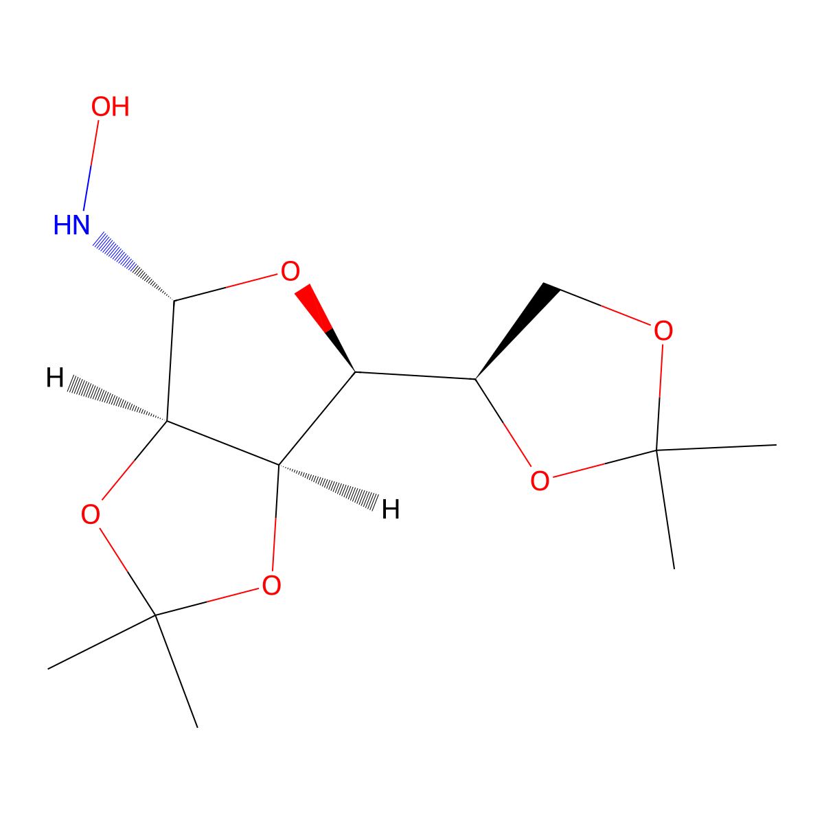 N-Hydroxy-2,3:5,6-bis-O-(1-methylethylidene)-alpha-D-glucofuranosylamine molecular structure, CAS 1226812-52-7