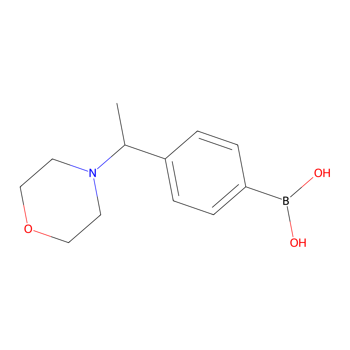 (4-(1-Morpholinoethyl)phenyl)boronic acid molecular structure, CAS 1226814-83-0