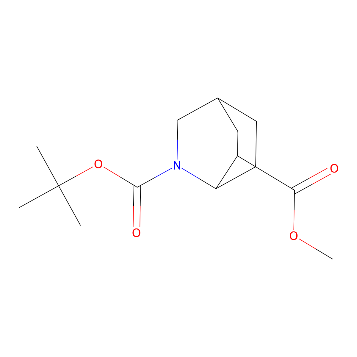 Methyl 2-Boc-2-azabicyclo[2.2.2]octane-6-carboxylate molecular structure, CAS 122684-51-9