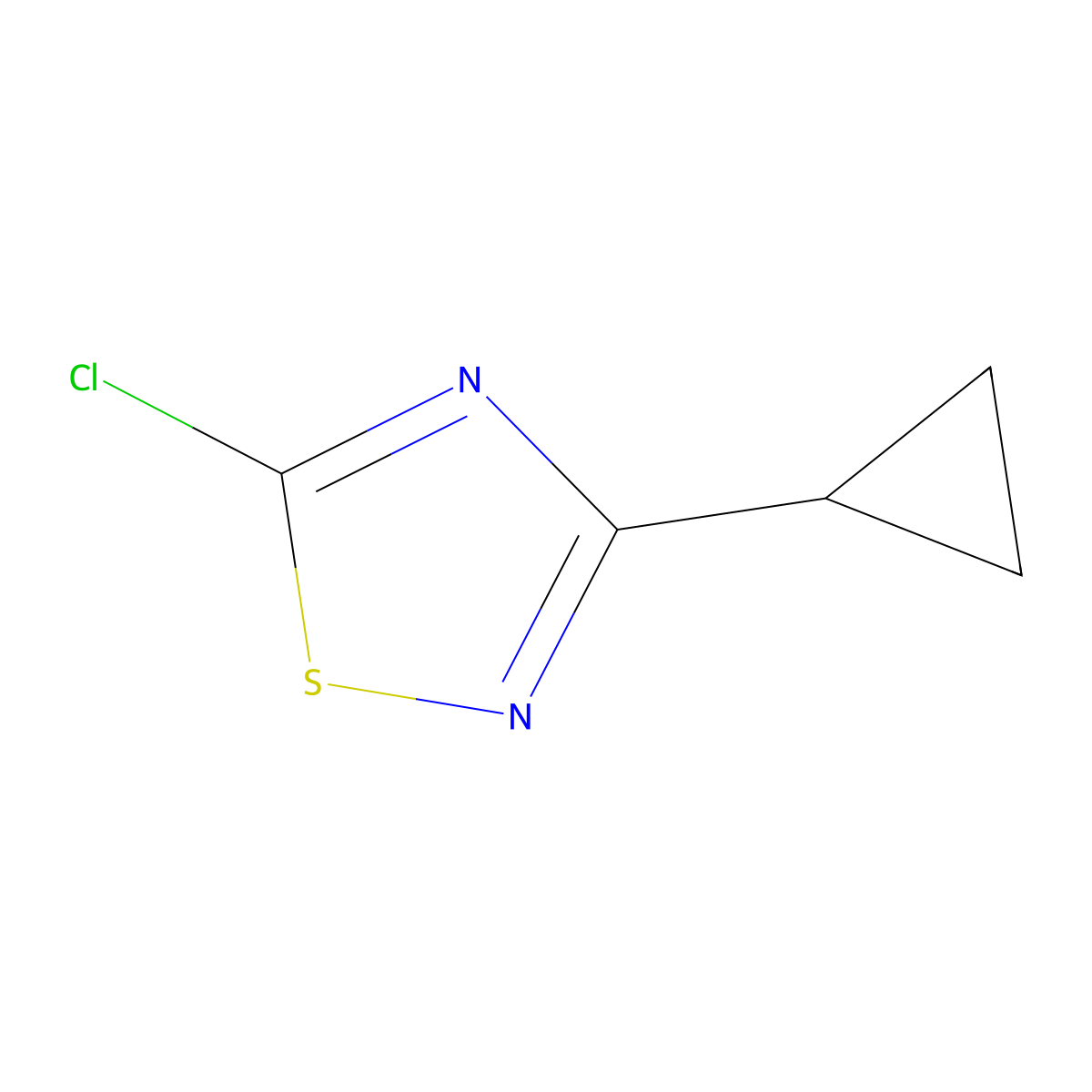 5-Chloro-3-cyclopropyl-1,2,4-thiadiazole molecular structure, CAS 122684-54-2