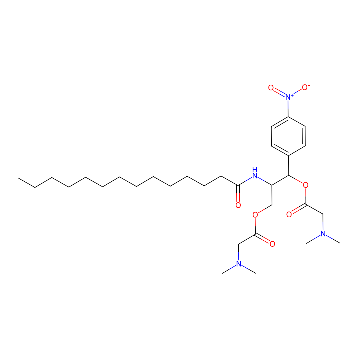 [(2R,3R)-3-[2-(dimethylamino)acetyl]oxy-3-(4-nitrophenyl)-2-(tetradecanoylamino)propyl] 2-(dimethylamino)acetate molecular structure, CAS 1226851-11-1