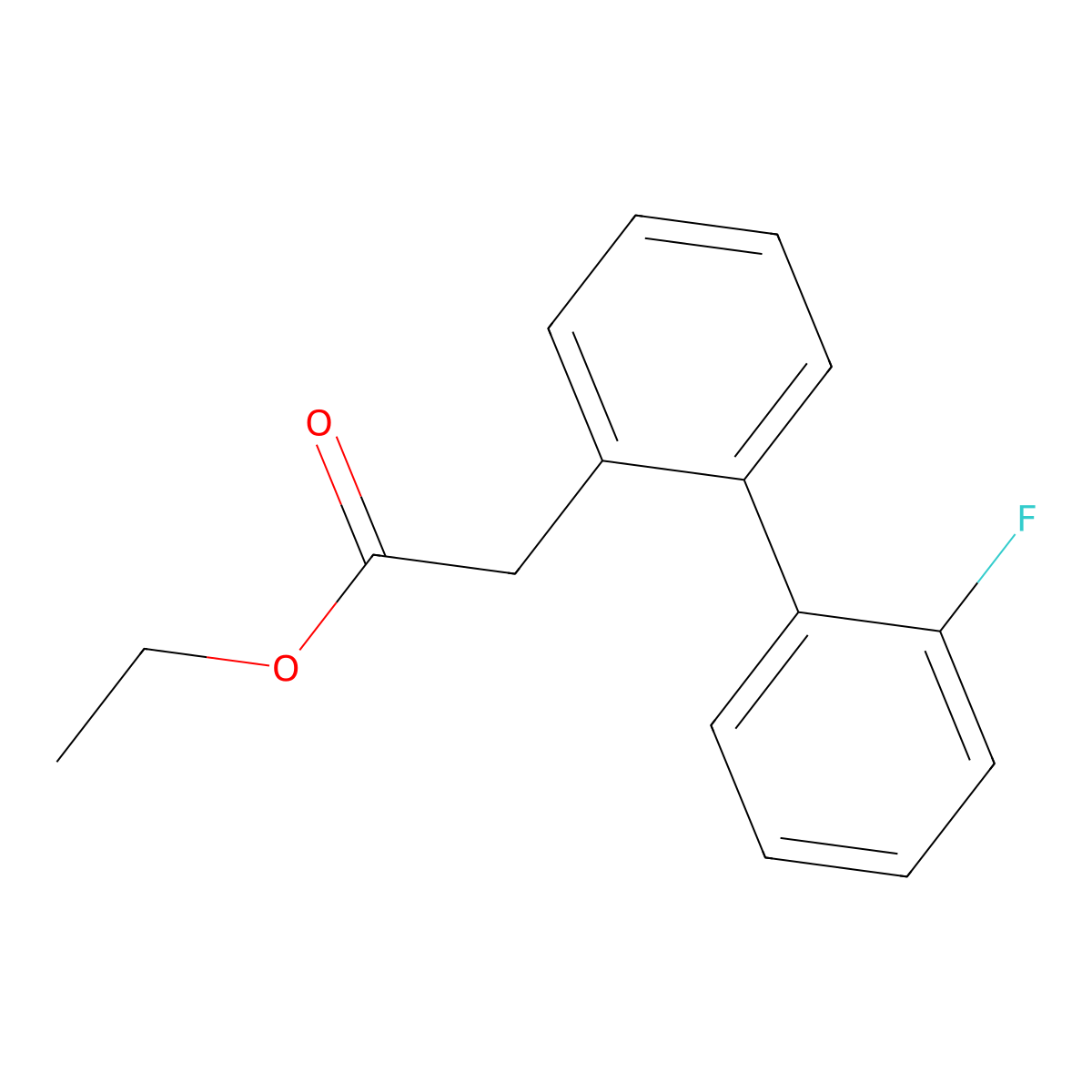 Ethyl (2'-fluorobiphenyl-2-yl)acetate molecular structure, CAS 1226857-48-2