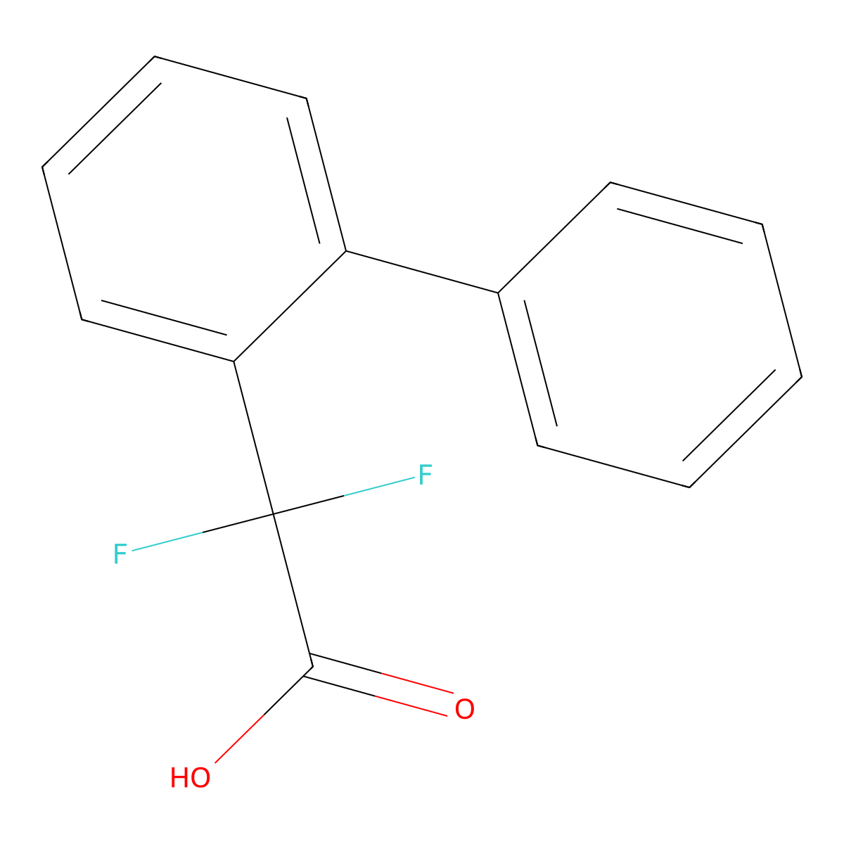 2,2-Difluoro-2-(2-phenylphenyl)acetic acid molecular structure, CAS 1226857-72-2