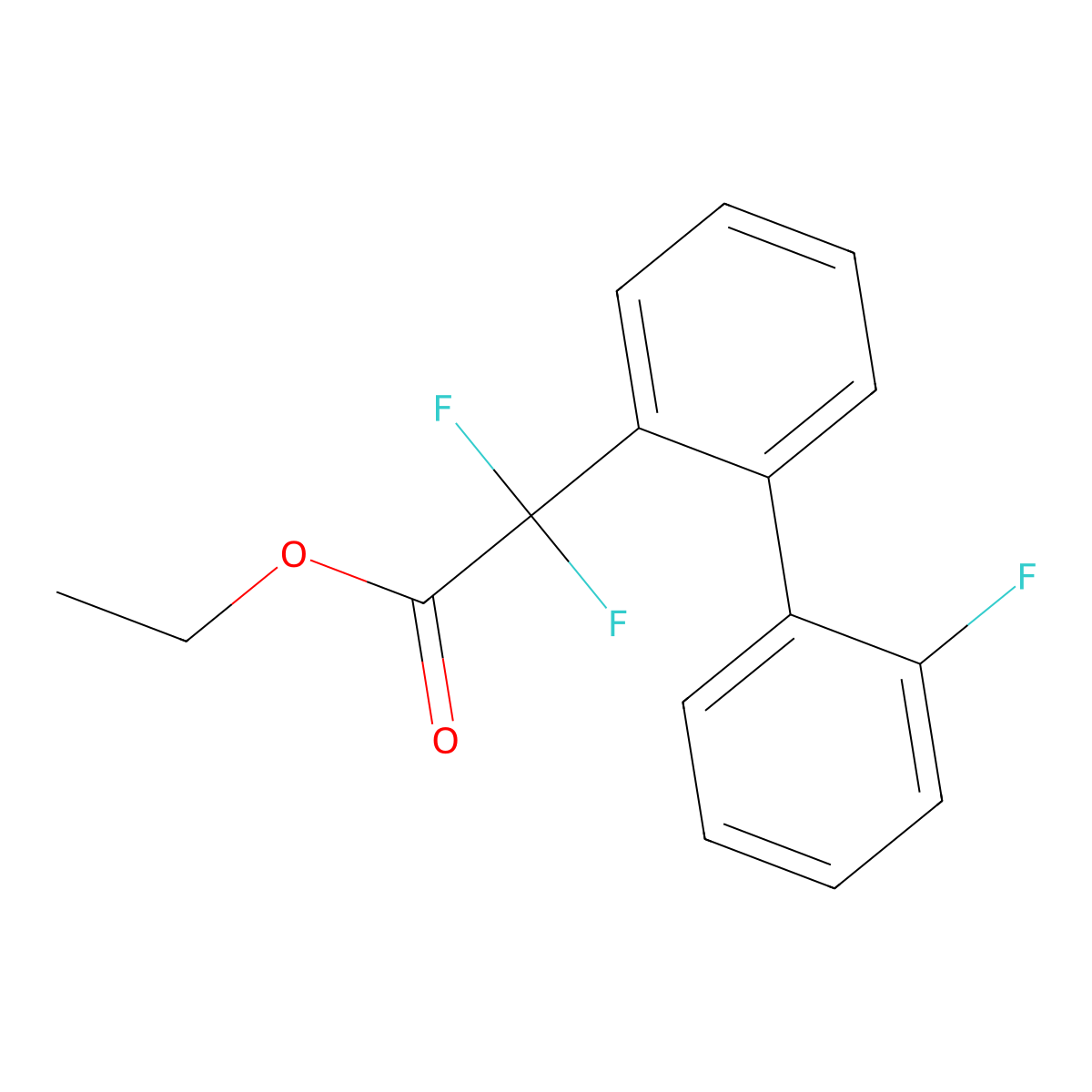 Ethyl (2'-fluorobiphenyl-2-yl)difluoroacetate molecular structure, CAS 1226857-74-4