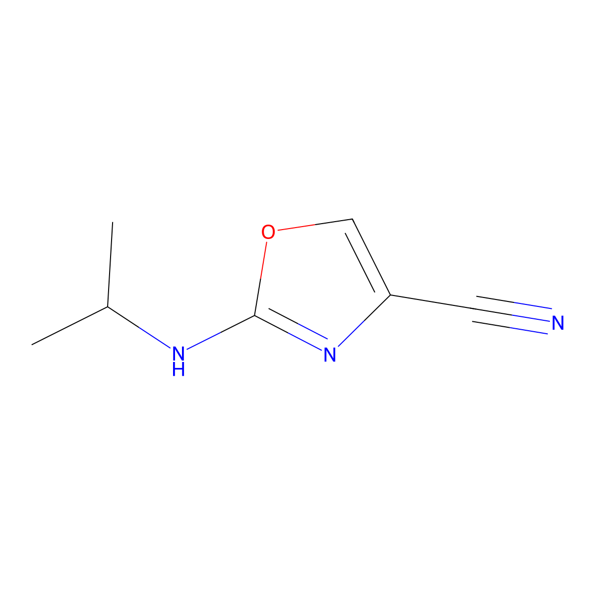 2-(Isopropylamino)oxazole-4-carbonitrile molecular structure, CAS 122686-29-7