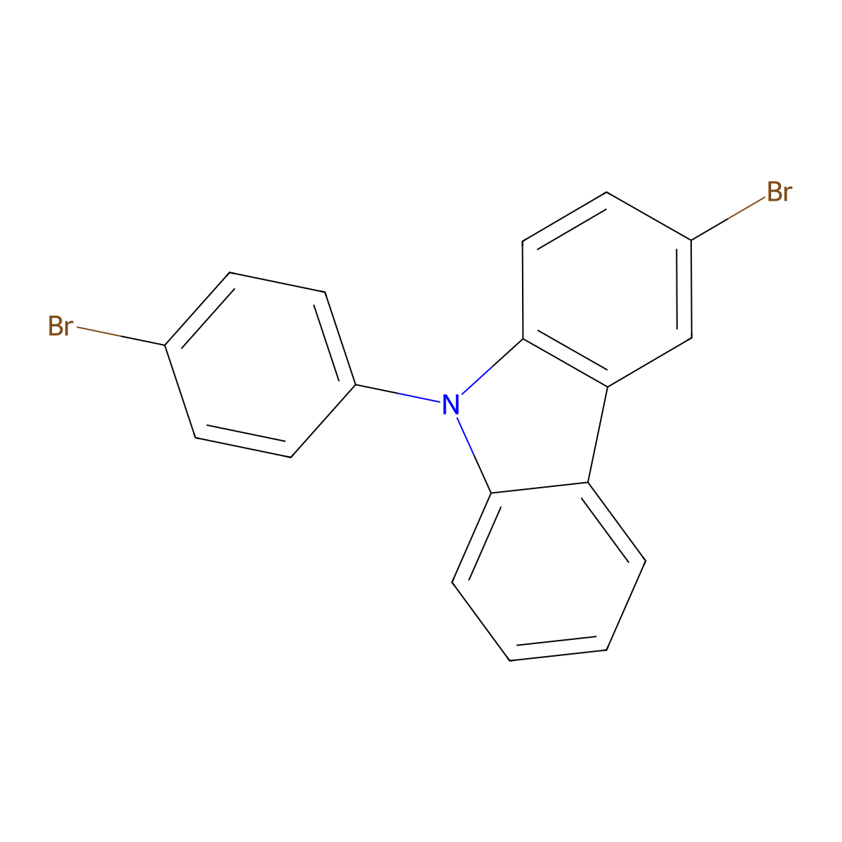 3-Bromo-9-(4-bromophenyl)-9H-carbazole molecular structure, CAS 1226860-66-7