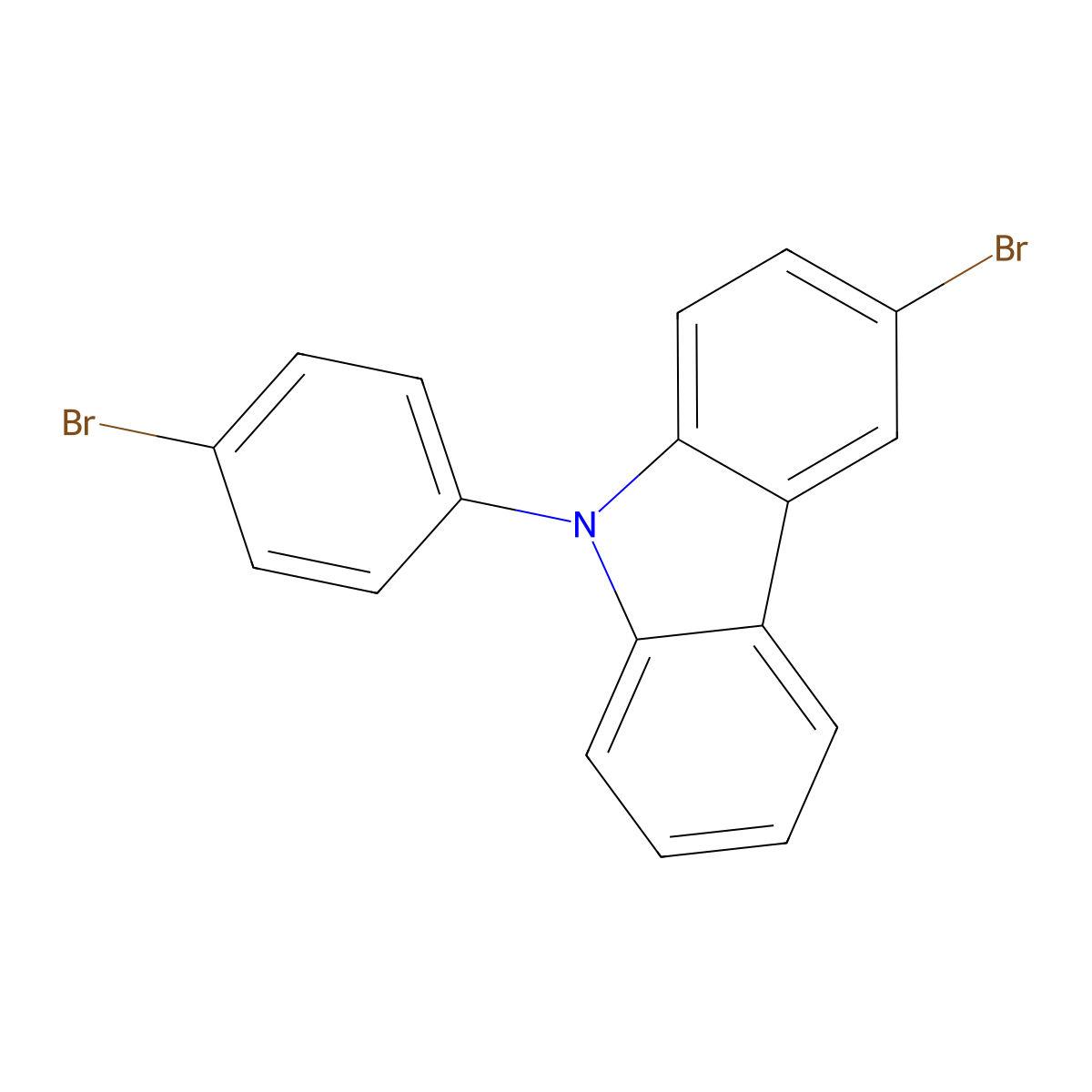 3-Bromo-9-(4-bromophenyl)-9H-carbazole molecular structure, CAS 1226860-66-7
