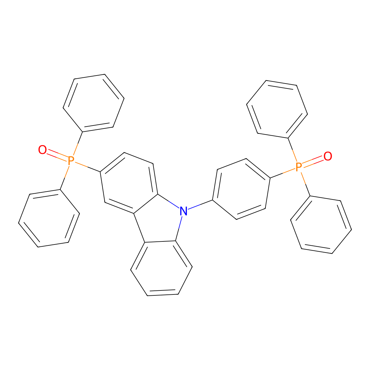(4-(3-(Diphenylphosphoryl)-9H-carbazol-9-yl)phenyl)diphenylphosphine oxide molecular structure, CAS 1226860-68-9