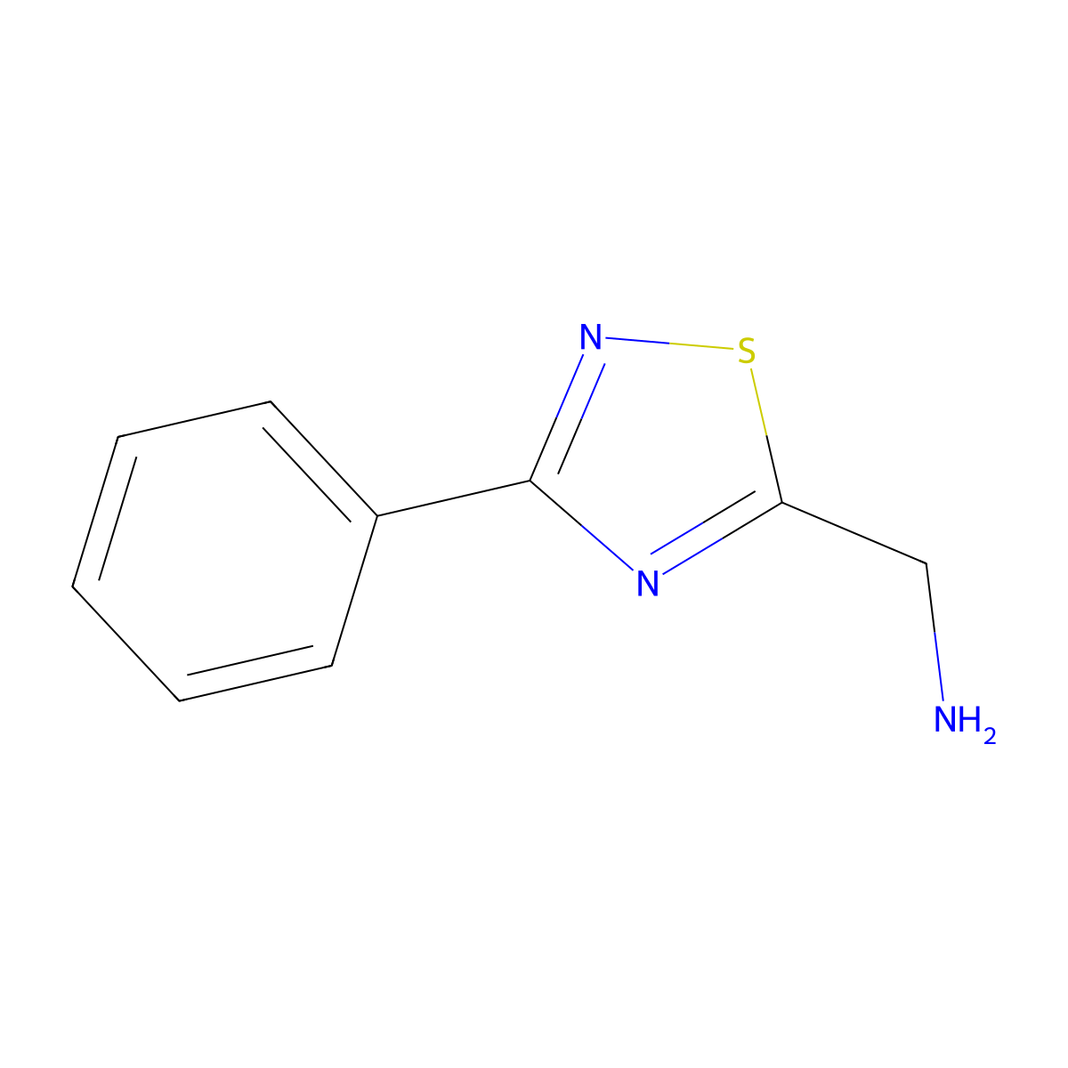 1-(3-Phenyl-1,2,4-thiadiazol-5-yl)methanamine molecular structure, CAS 1226866-73-4