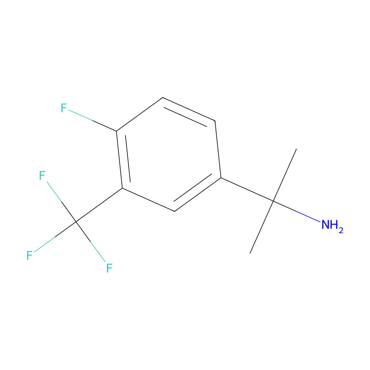 2-(4-Fluoro-3-(trifluoromethyl)phenyl)propan-2-amine molecular structure, CAS 1226867-02-2