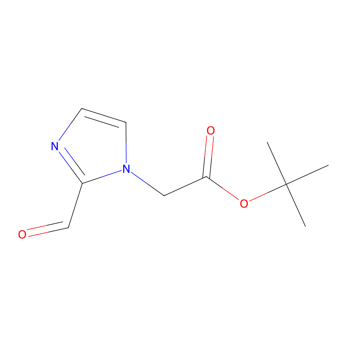 tert-butyl 2-(2-formyl-1H-imidazol-1-yl)acetate molecular structure, CAS 1226869-60-8