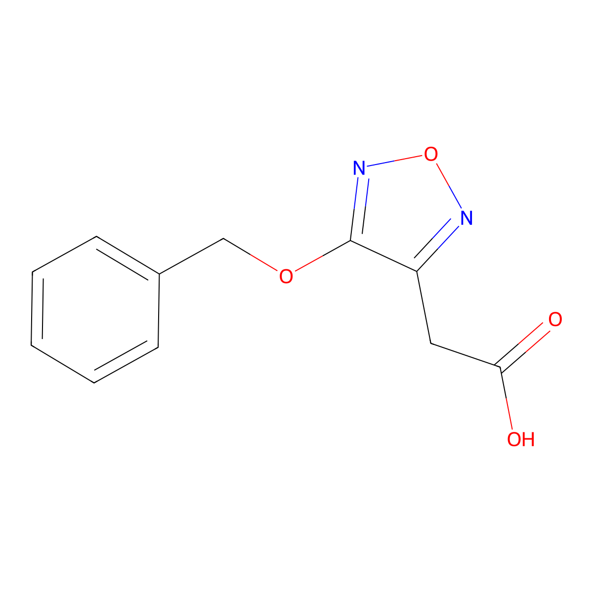 2-(4-(Benzyloxy)-1,2,5-oxadiazol-3-yl)acetic acid molecular structure, CAS 1226869-84-6