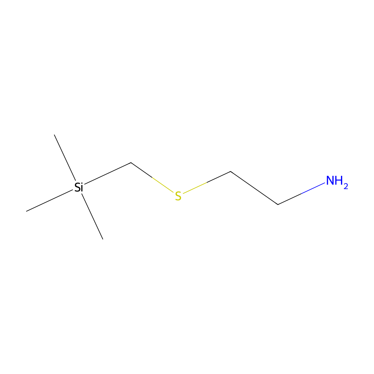 {[(2-Aminoethyl)sulfanyl]methyl}trimethylsilane molecular structure, CAS 1226877-72-0