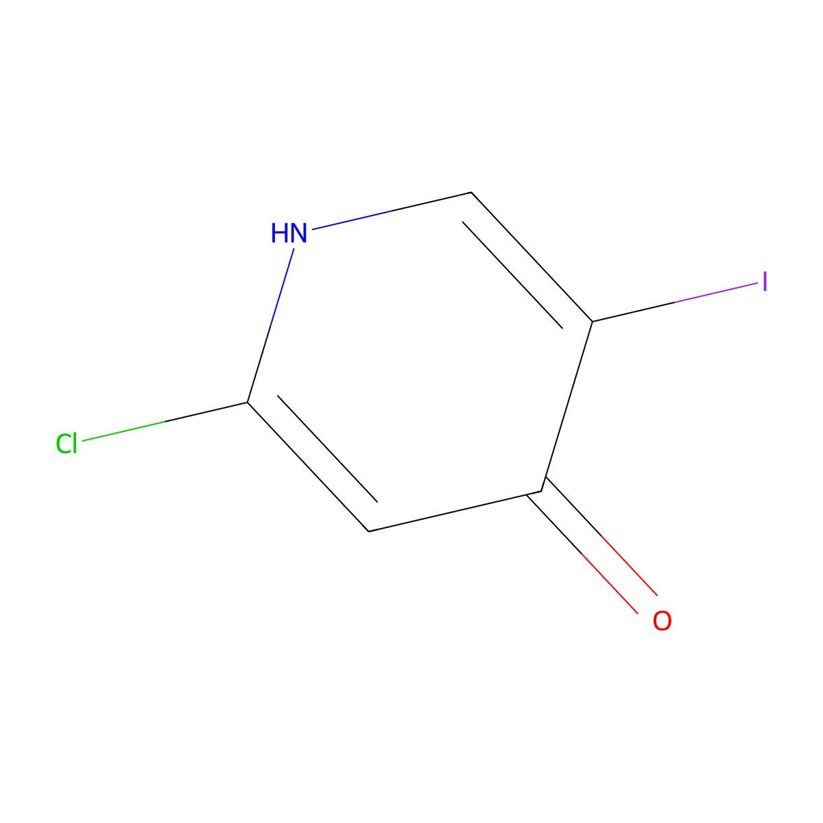 2-Chloro-5-iodo-4-pyridinol molecular structure, CAS 1226878-99-4