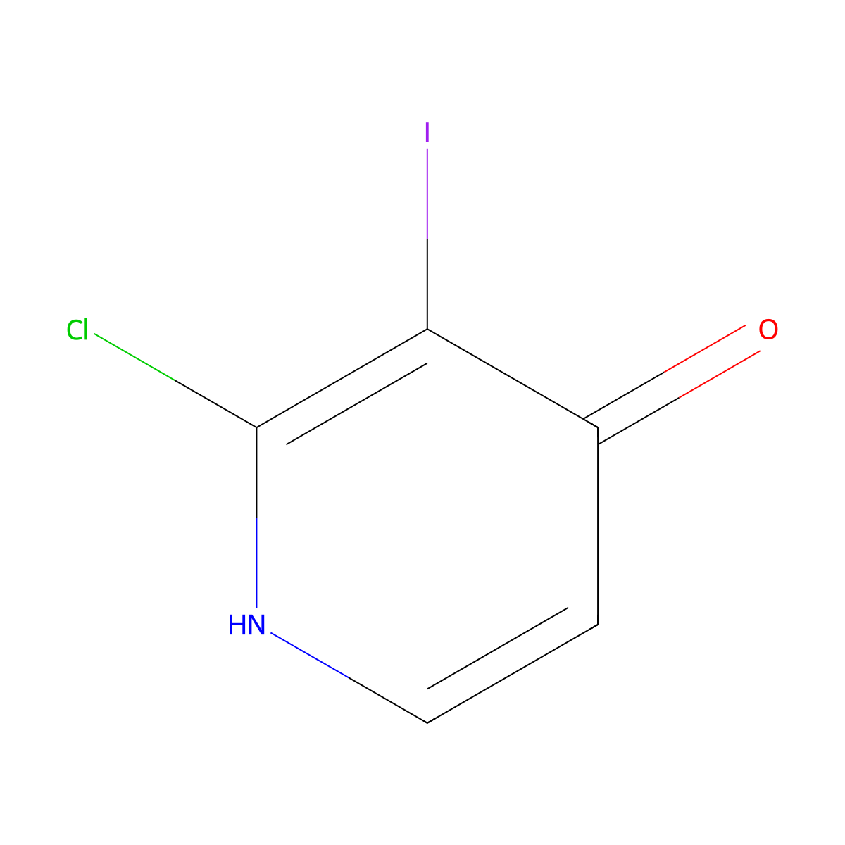2-Chloro-3-iodopyridin-4-ol molecular structure, CAS 1226879-01-1