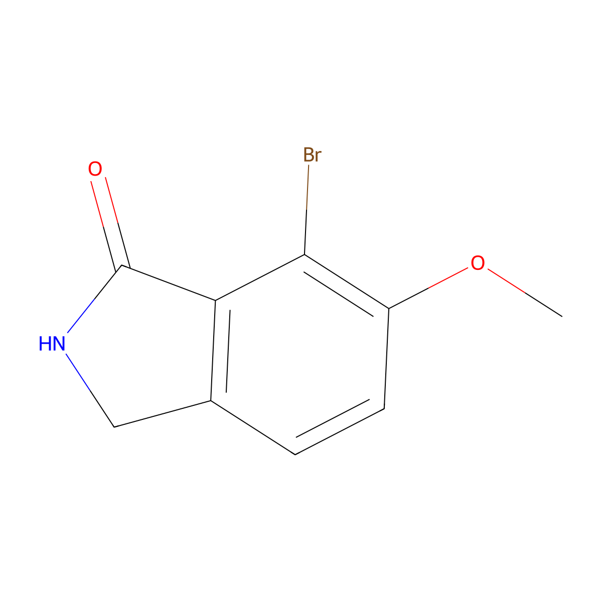 7-Bromo-6-methoxy-2,3-dihydro-1H-isoindol-1-one molecular structure, CAS 1226879-79-3