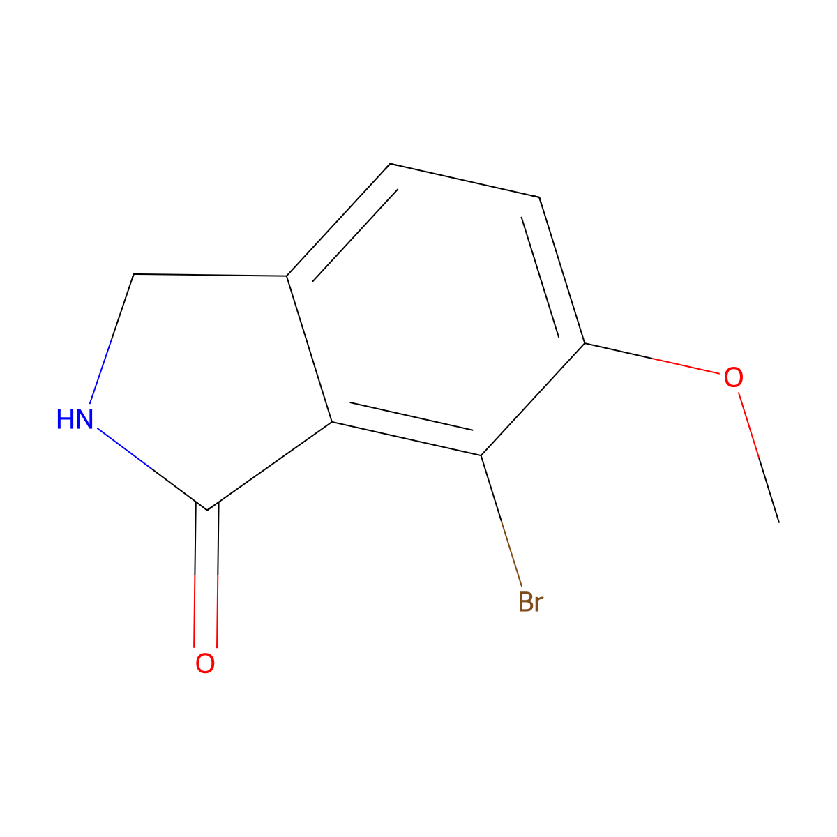 7-Bromo-6-methoxy-2,3-dihydro-1H-isoindol-1-one molecular structure, CAS 1226879-79-3