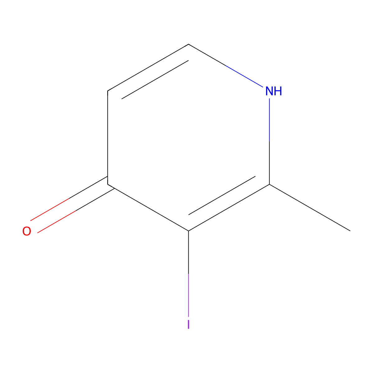 4-Hydroxy-3-iodo-2-methylpyridine molecular structure, CAS 1226880-00-7
