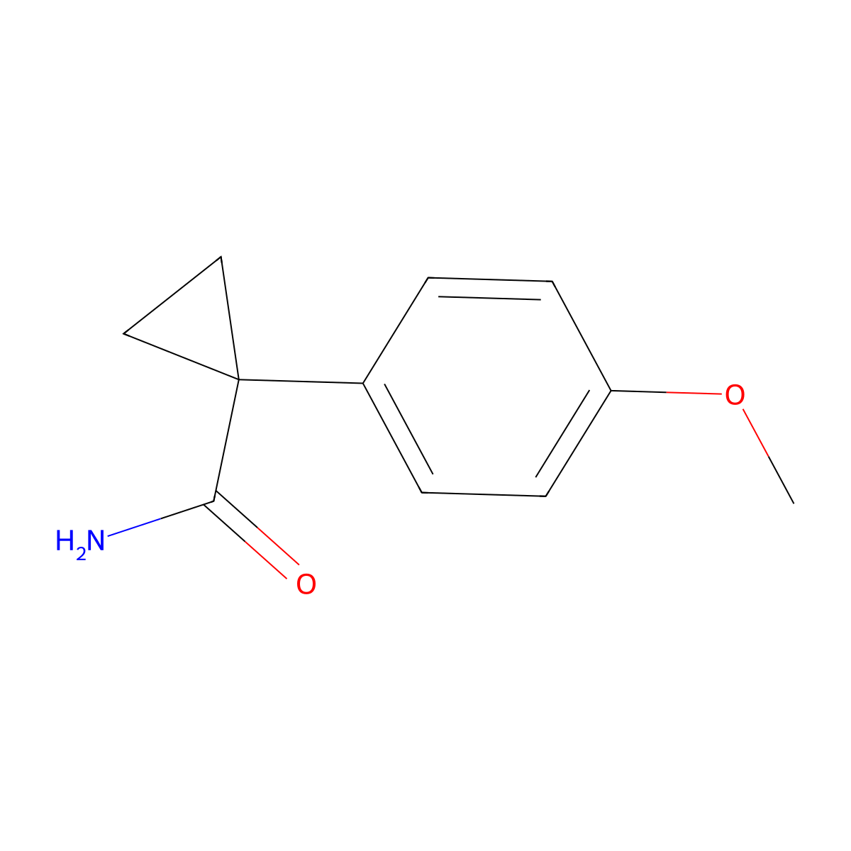 1-(4-Methoxyphenyl)cyclopropane-1-carboxamide molecular structure, CAS 1226880-04-1