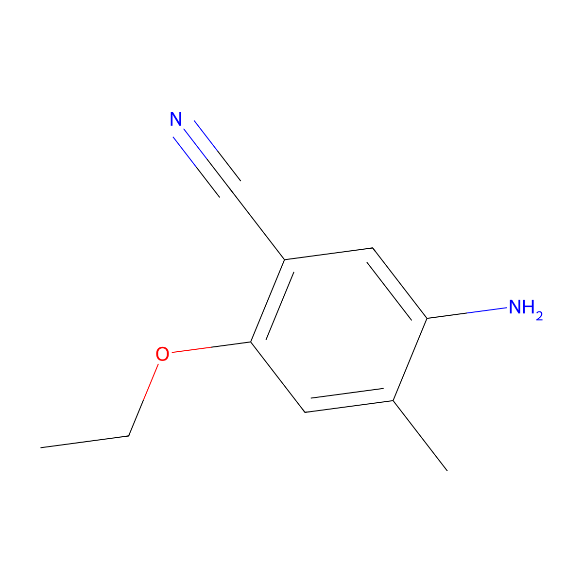 5-Amino-2-ethoxy-4-methylbenzonitrile molecular structure, CAS 1226903-40-7