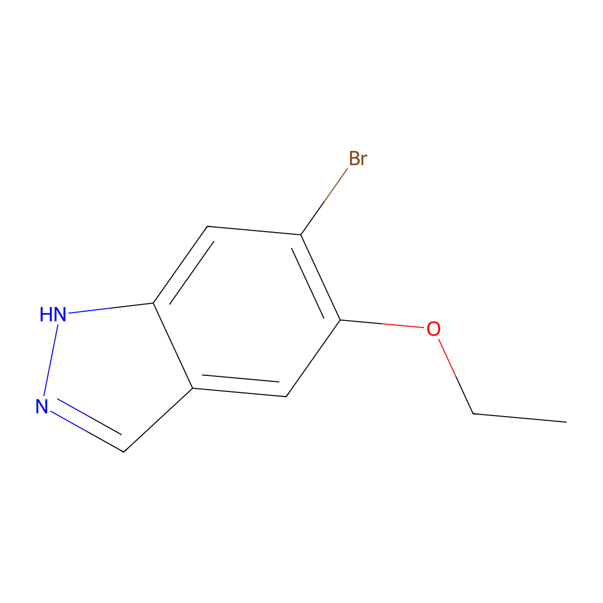 6-Bromo-5-ethoxy-1H-indazole molecular structure, CAS 1226903-72-5