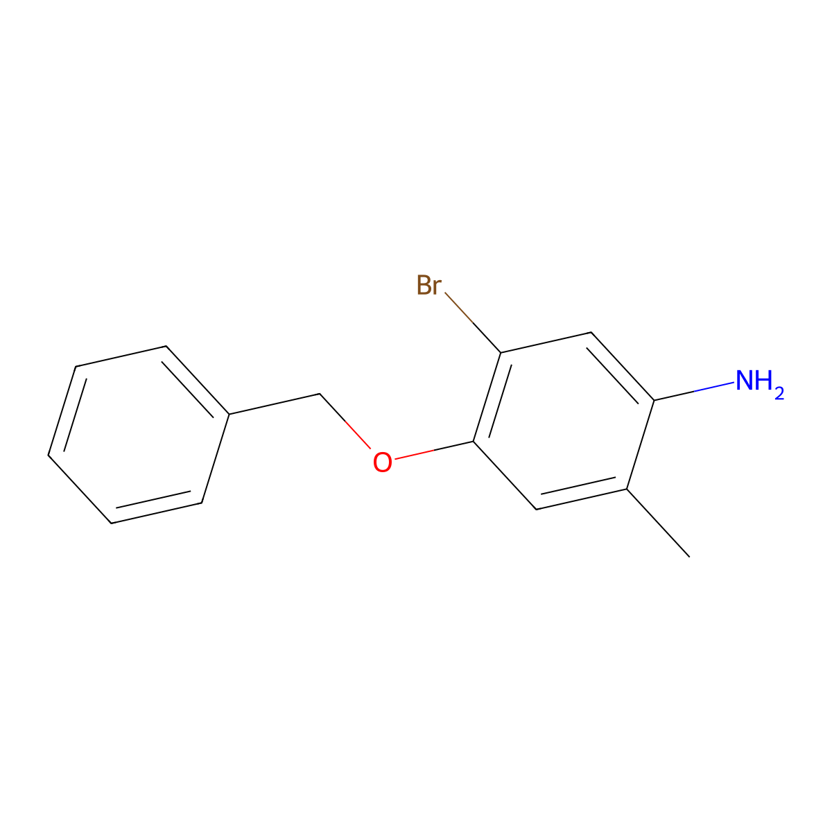 4-(Benzyloxy)-5-bromo-2-methylaniline molecular structure, CAS 1226903-79-2