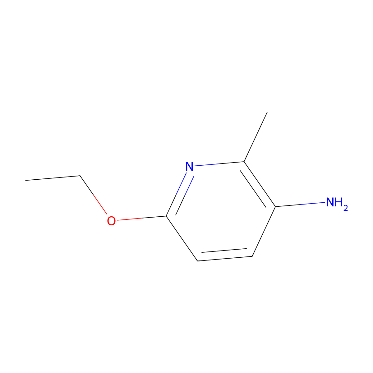 6-Ethoxy-2-methylpyridin-3-amine molecular structure, CAS 1226903-84-9