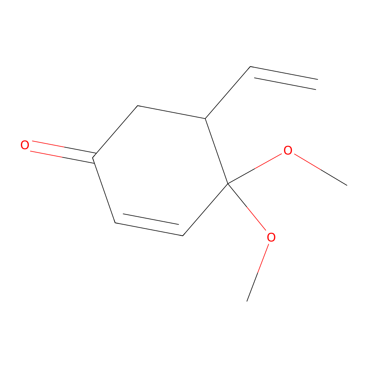 5-Ethenyl-4,4-dimethoxycyclohex-2-en-1-one molecular structure, CAS 122698-71-9