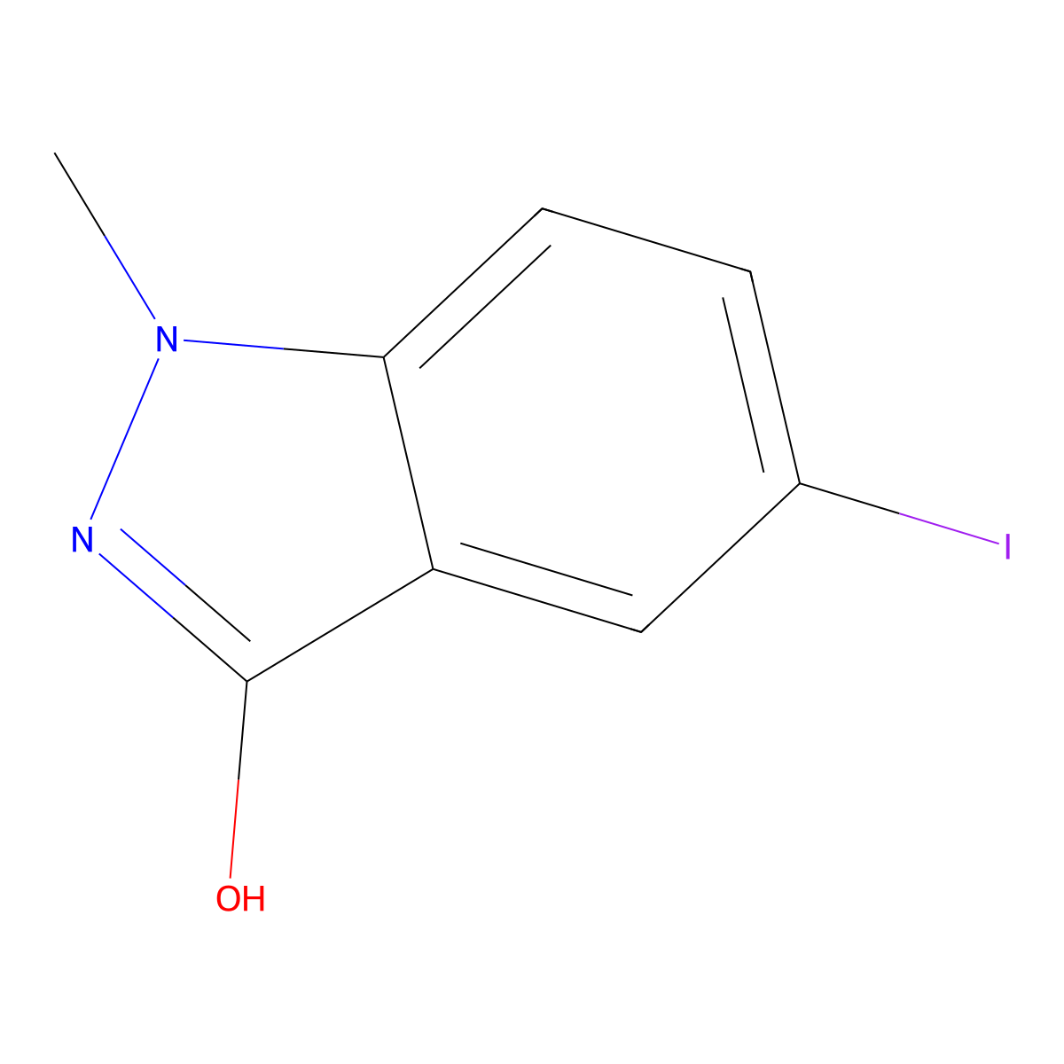 5-Iodo-1-methyl-1H-indazol-3-ol molecular structure, CAS 1226985-35-8