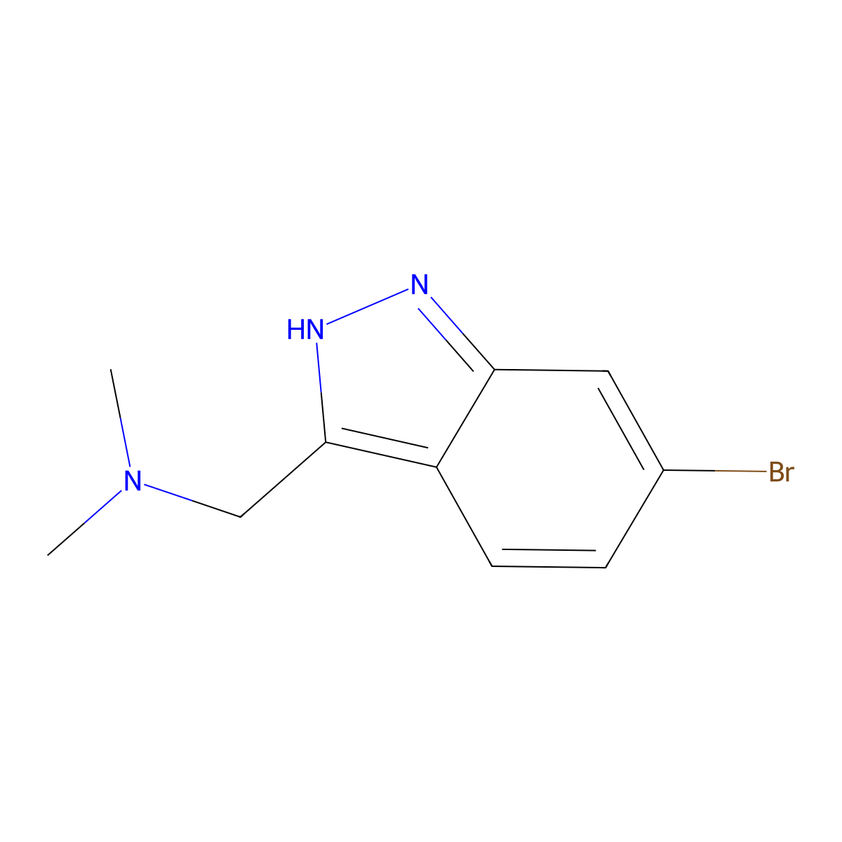 1H-Indazole-3-methanamine, 6-bromo-N,N-dimethyl- molecular structure, CAS 1226985-39-2