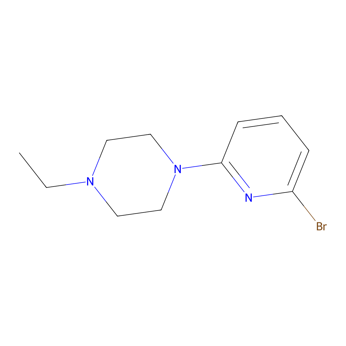 1-(6-Bromopyridin-2-yl)-4-ethylpiperazine molecular structure, CAS 1226985-88-1