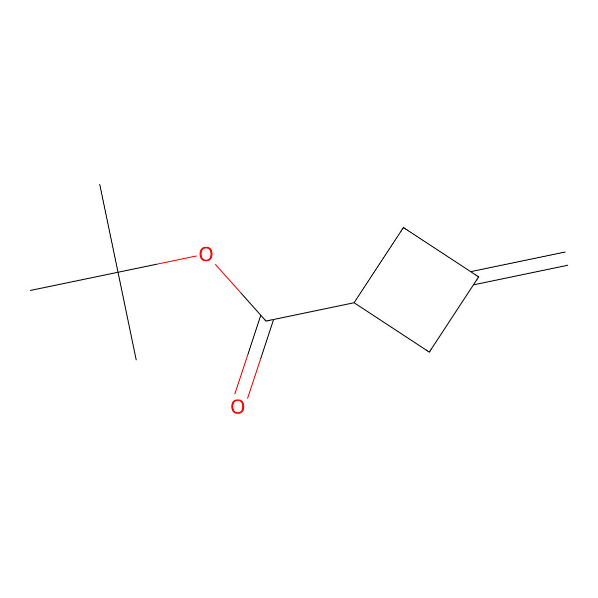 tert-Butyl 3-methylidenecyclobutane-1-carboxylate molecular structure, CAS 122699-51-8