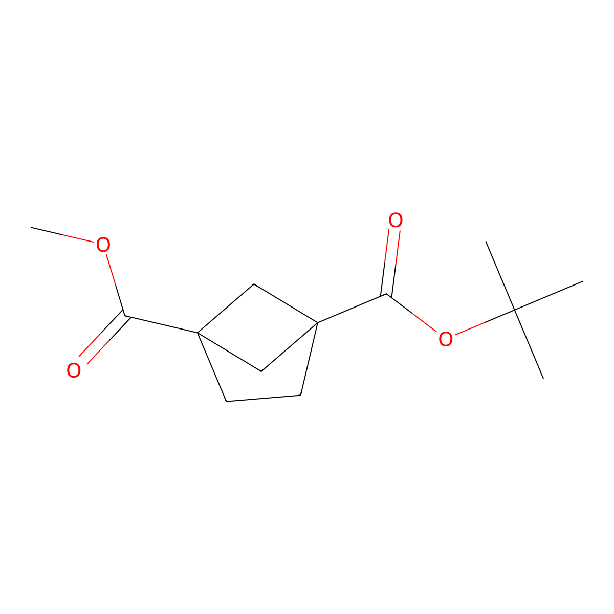 1-Tert-butyl 4-methyl bicyclo[2.1.1]hexane-1,4-dicarboxylate molecular structure, CAS 122699-62-1